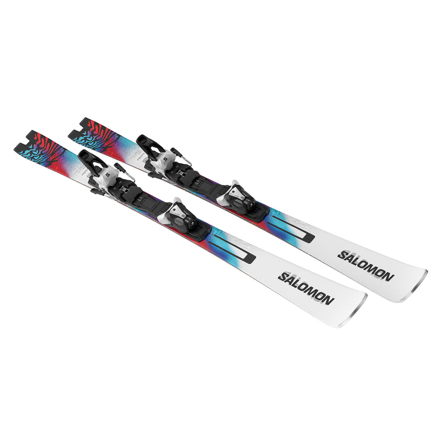 Salomon E Addikt + MI12 GW Skis - White — official Salomon product image