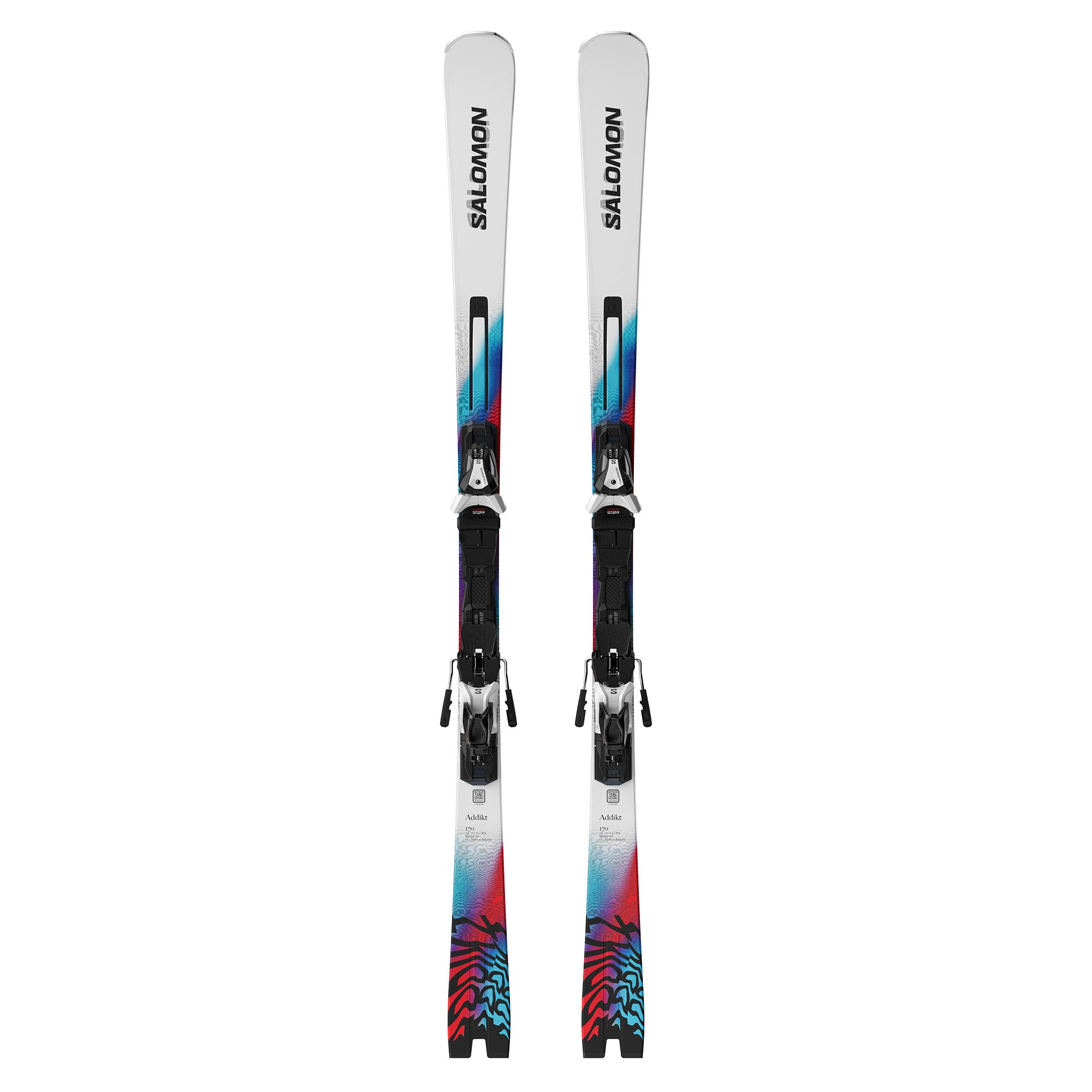 Salomon E Addikt + MI12 GW Skis - White — official Salomon product image