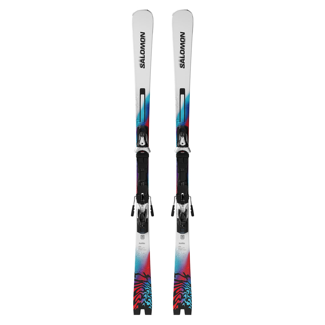 Salomon E Addikt + MI12 GW Skis - White — official Salomon product image