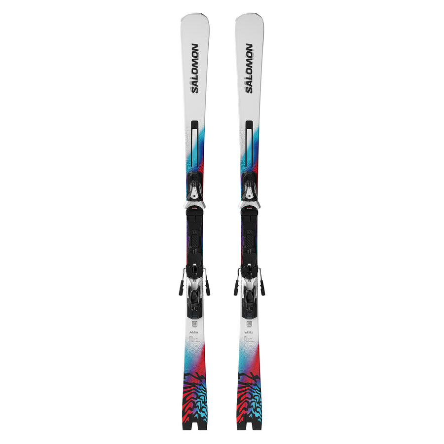 Salomon E Addikt + MI12 GW Skis - White — official Salomon product image