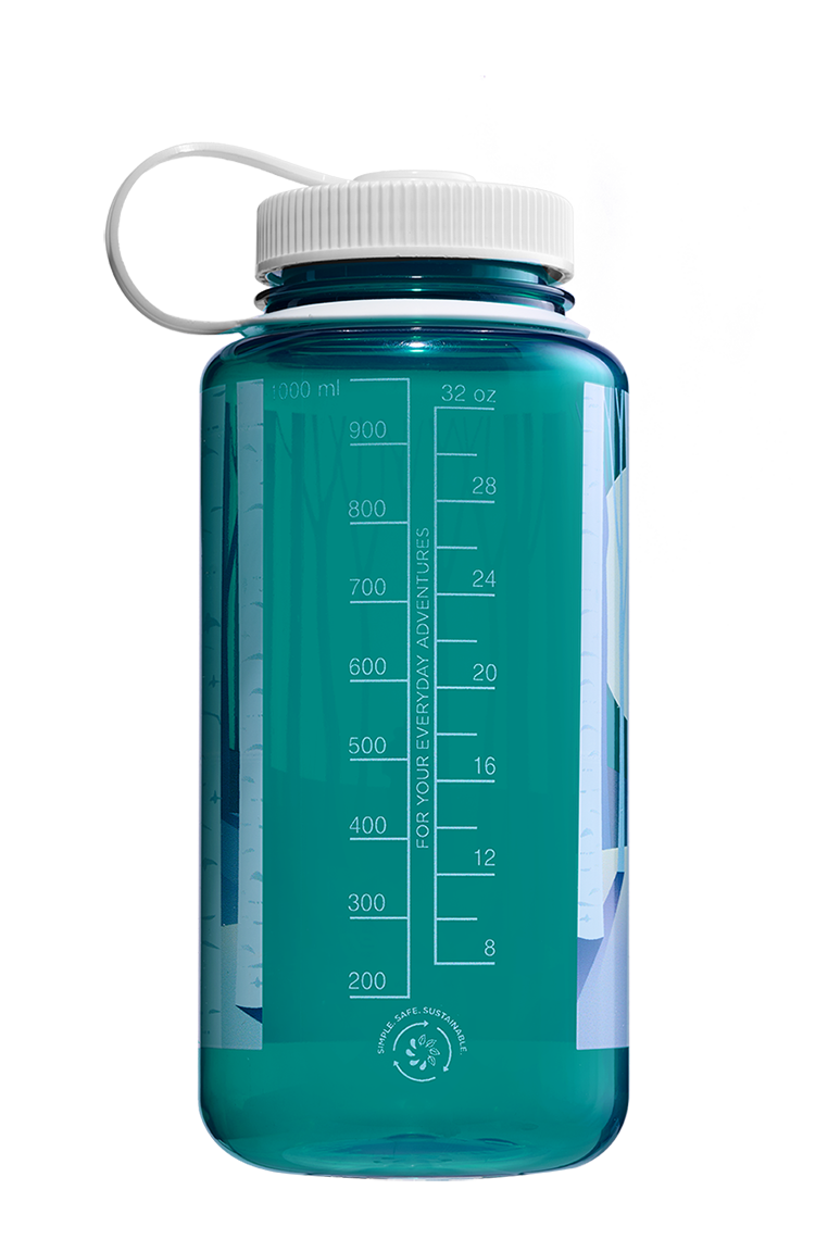 Nalgene 32oz Wide Mouth Sustain Bottle - Negative Landscape Forest (Trout)
