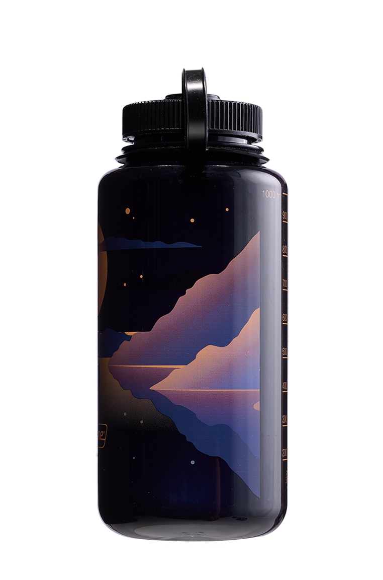 Nalgene 32oz Wide Mouth Sustain Bottle - Negative Landscape Moonset (Odyssey)