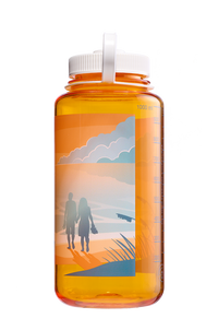 Nalgene 32oz Wide Mouth Sustain Bottle - Negative Landscape Sunset (Clementine)