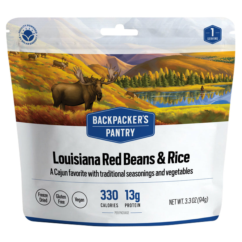 Backpacker's Pantry Louisiana Red Beans & Rice freeze-dried meal pouch