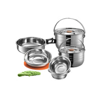Campingmoon Ss Pot Set – 6 Person