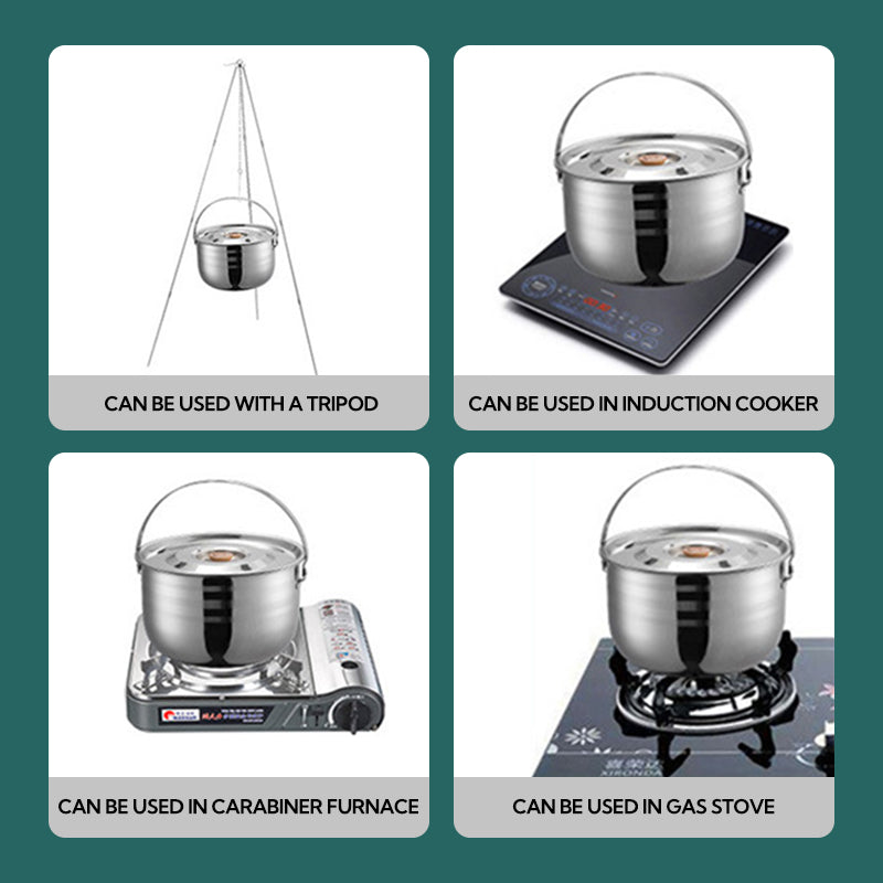 Campingmoon Ss Pot Set – 6 Person