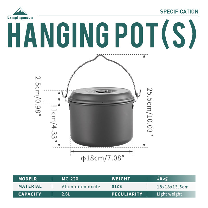 Campingmoon Small Hanging Pot