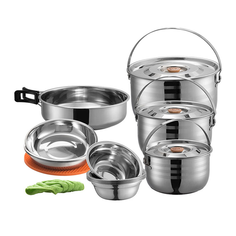 Campingmoon Ss Pot Set – 8 Person