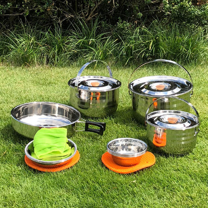 Campingmoon Ss Pot Set – 8 Person