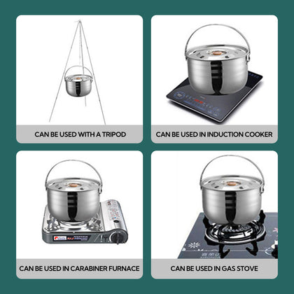 Campingmoon Ss Pot Set – 8 Person