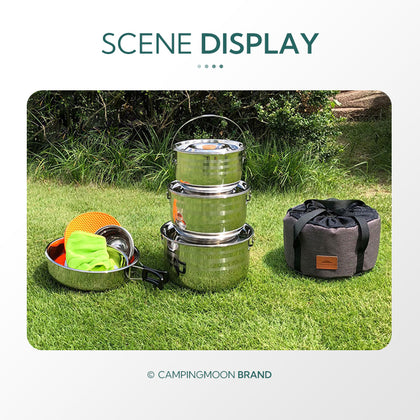 Campingmoon Ss Pot Set – 8 Person