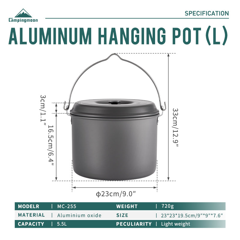 Campingmoon 5.5Qt Cooking Pot MC-255