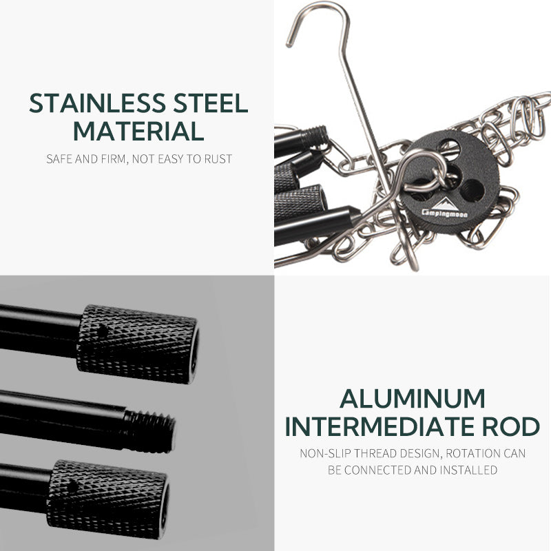 Campingmoon 3-Section Tripod – Black