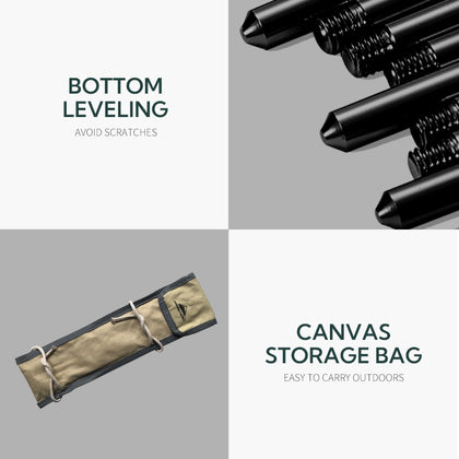 Campingmoon 3-Section Tripod – Black