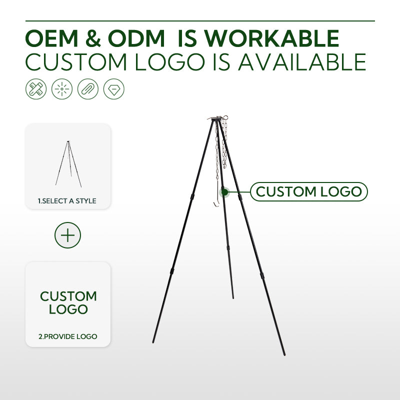 Campingmoon 3-Section Tripod – Black