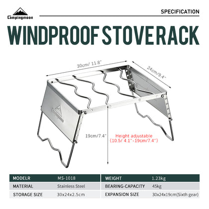 Campingmoon Grill + Windscreen MS-1018-SW