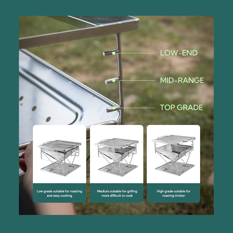 Campingmoon 20X13In Fire Pit Grill MT-035