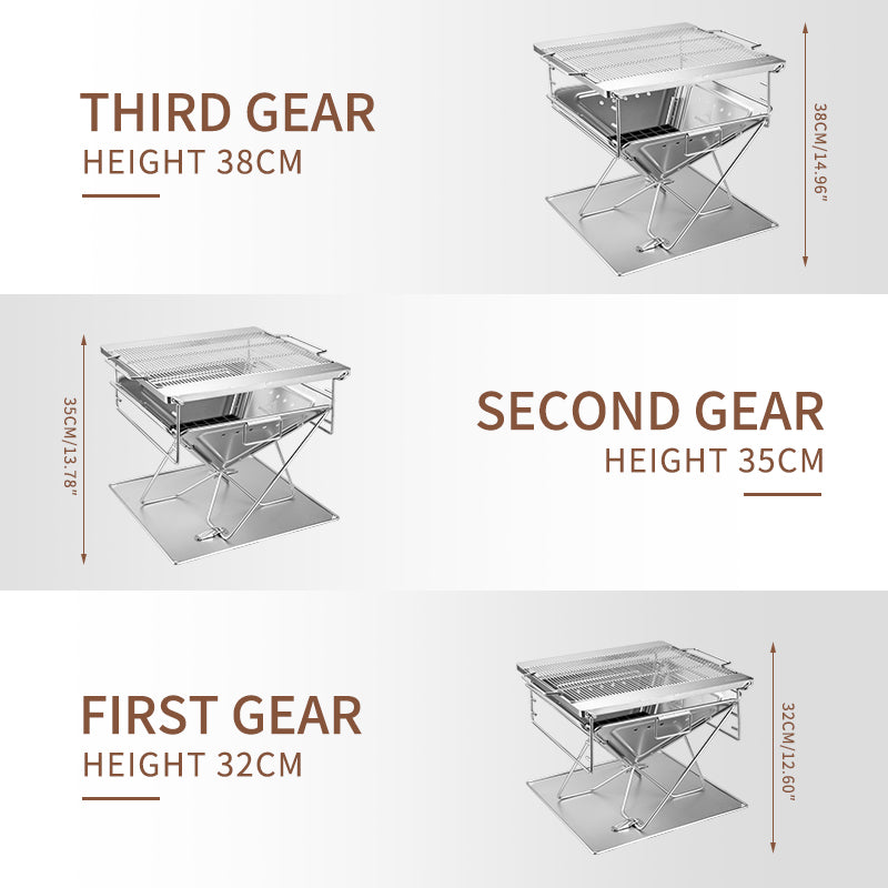 Campingmoon 14In Foldable Grill MT-045