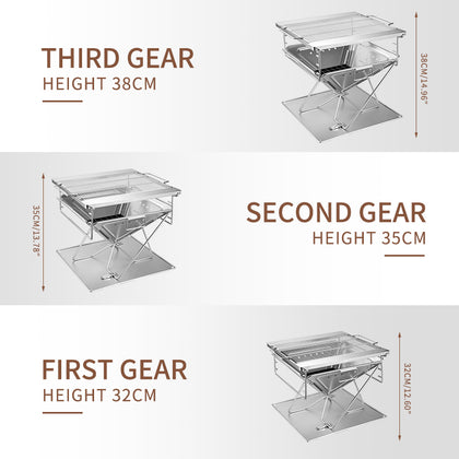 Campingmoon 14In Foldable Grill MT-045
