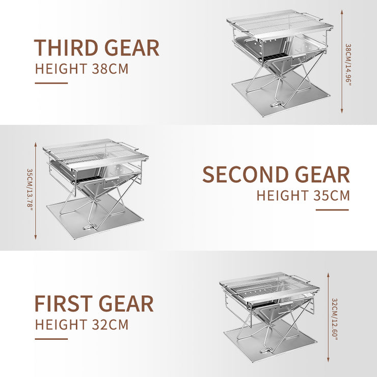 Campingmoon 14In Foldable Grill MT-045