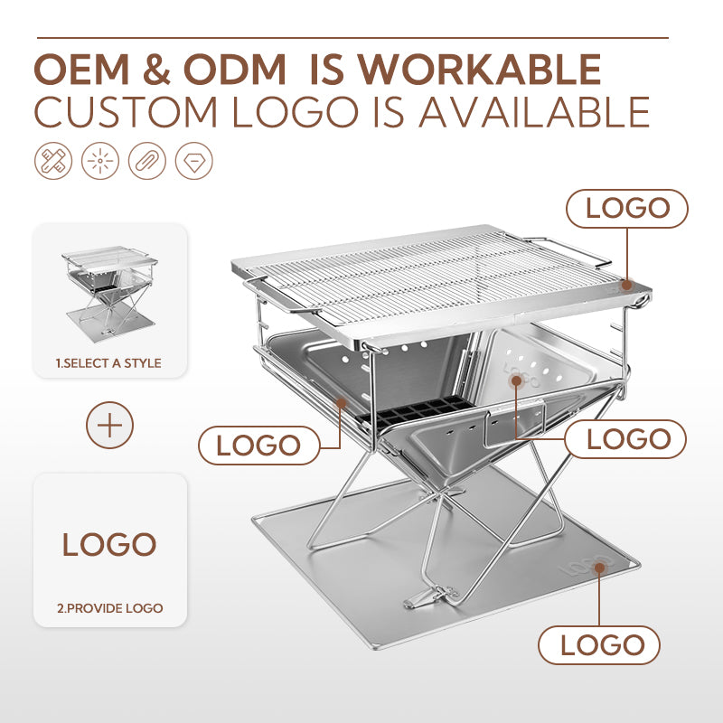 Campingmoon 14In Foldable Grill MT-045