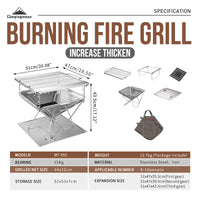 Campingmoon Takibi Fire Pit Grill MT-055