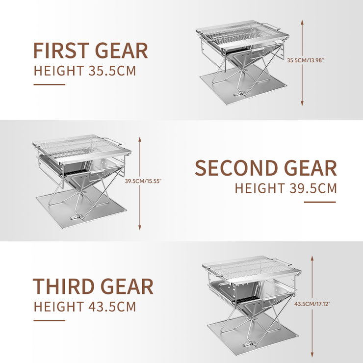 Campingmoon Takibi Fire Pit Grill MT-055
