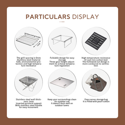 Campingmoon Takibi Fire Pit Grill MT-055