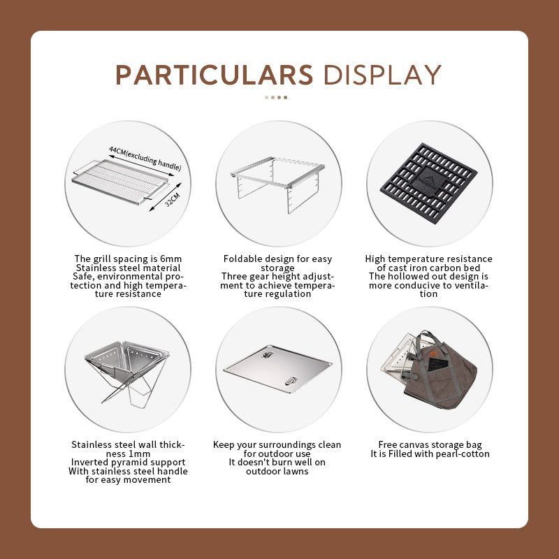 Campingmoon Takibi Fire Pit Grill MT-055