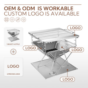 Campingmoon Takibi Fire Pit Grill MT-055