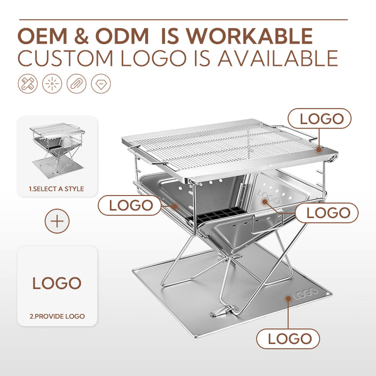 Campingmoon Takibi Fire Pit Grill MT-055