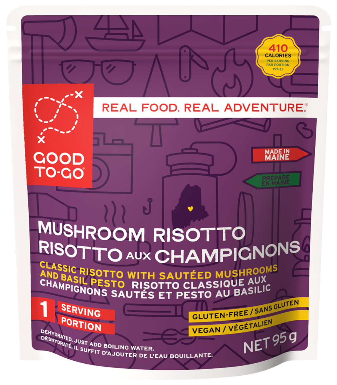 Good To-Go Mushroom Risotto single serving pouch front