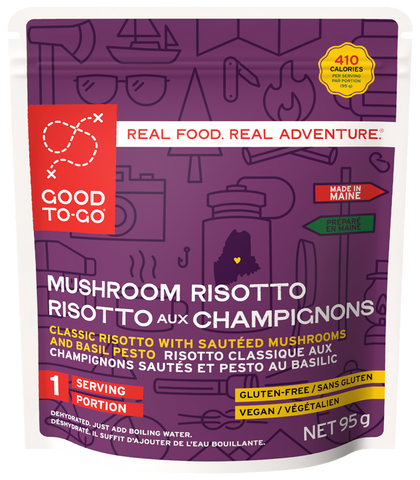 Good To-Go Mushroom Risotto single serving pouch front