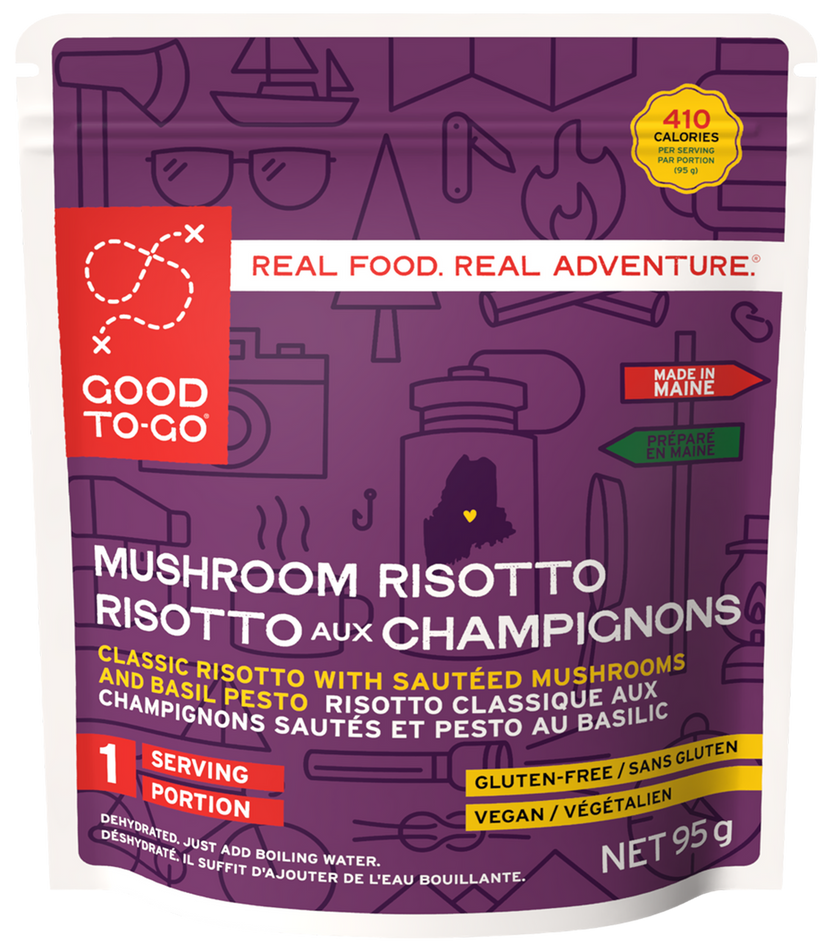 Good To-Go Mushroom Risotto single serving pouch front