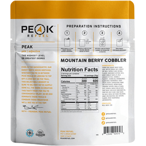 Peak Refuel Mountain Berry Cobbler Freeze-Dried Dessert - 2 Servings