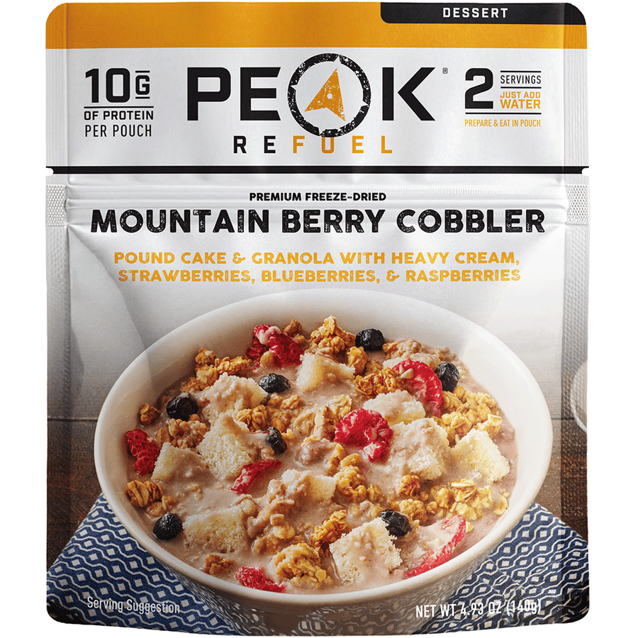 Peak Refuel Mountain Berry Cobbler Freeze-Dried Dessert - 2 Servings