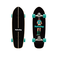 Nobaday 32 Inch Surf Skateboard - Shaka Truce