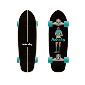 Nobaday 32 Inch Surf Skateboard - Shaka Truce