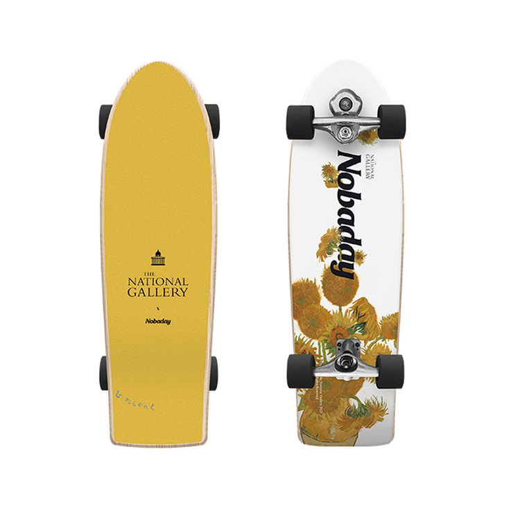 Nobaday 30 Inch Surf Skateboard - Seek Sunflower