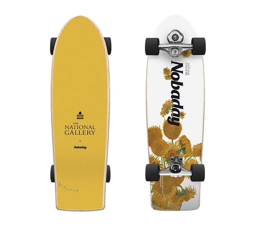 Nobaday 30 Inch Surf Skateboard - Seek Sunflower