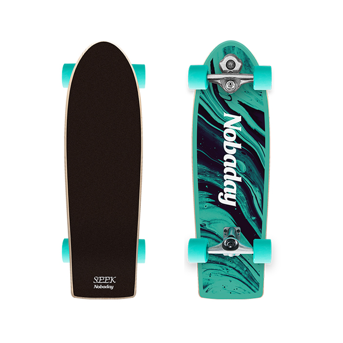 Nobaday 32 Inch Surf Skateboard - Seek Floo