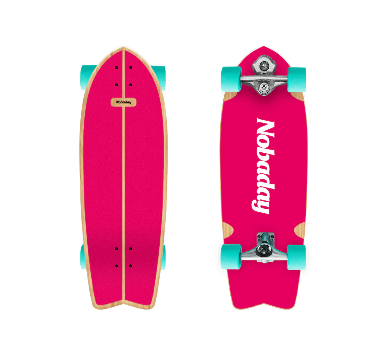 Nobaday 30 Inch Surf Skateboard - Froth Flame