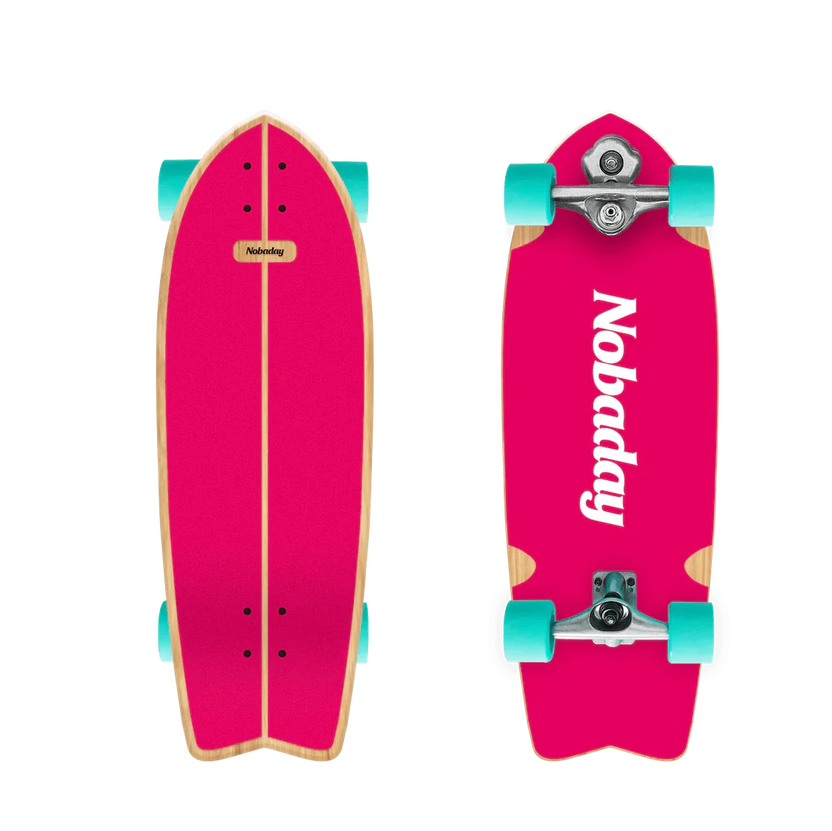 Nobaday 30 Inch Surf Skateboard - Froth Flame