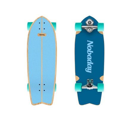 Nobaday 32 Inch Surf Skateboard - Froth Galx