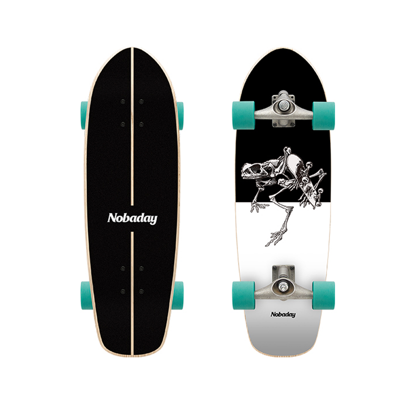 Nobaday 32 Inch Surf Skateboard - Shaka Frog