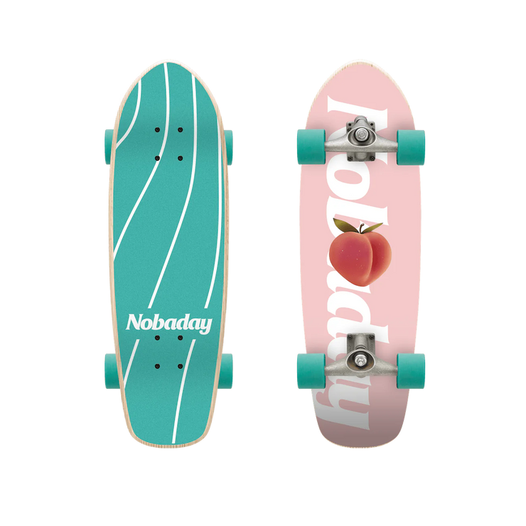 Nobaday 30 Inch Surf Skateboard - Shaka Pinks
