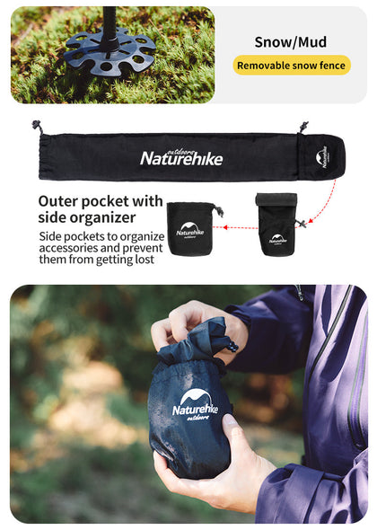 Naturehike Far Wind™ Three-section Telescopic Carbon Trekking Pole (2pcs)