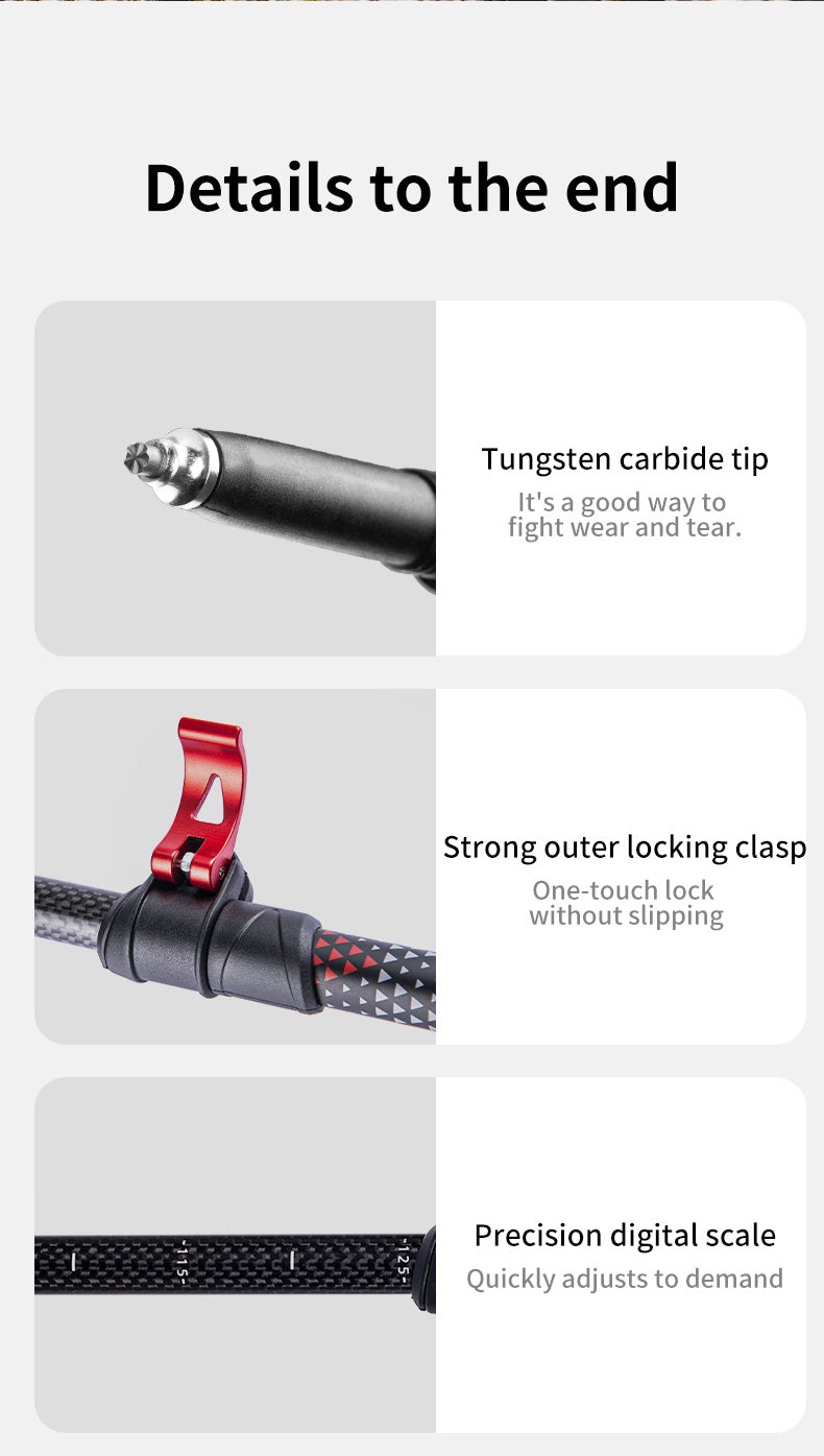 Naturehike Far Wind™ Three-section Telescopic Carbon Trekking Pole (2pcs) (2026)