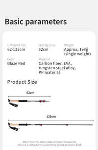 Naturehike Far Wind™ Three-section Telescopic Carbon Trekking Pole (2pcs)