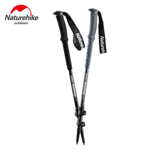 Naturehike Qing Xue Pro Three Section 7075 Aluminum Alloy Trekking Pole Elegant Black/56-120Cm/Upgraded Version